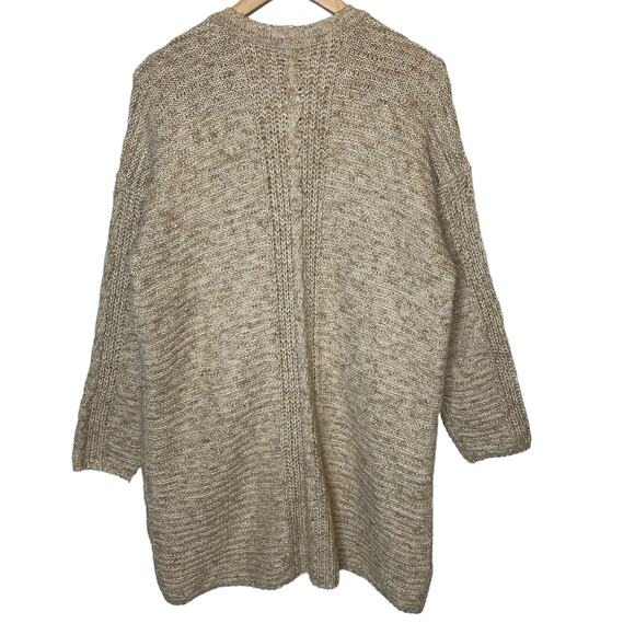 J. Jill Beige Open Front Long Cardigan size Large - Picture 4 of 5